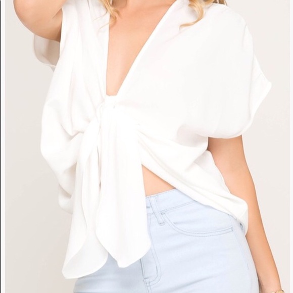 🆕 💐LILLY// Drop Shoulder with Front Tie - Picture 3 of 5